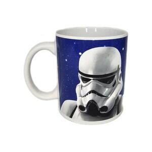 VTG Star Wars Stormtrooper Ceramic Coffee Mug Galerie White Helmet Tea Cup Large